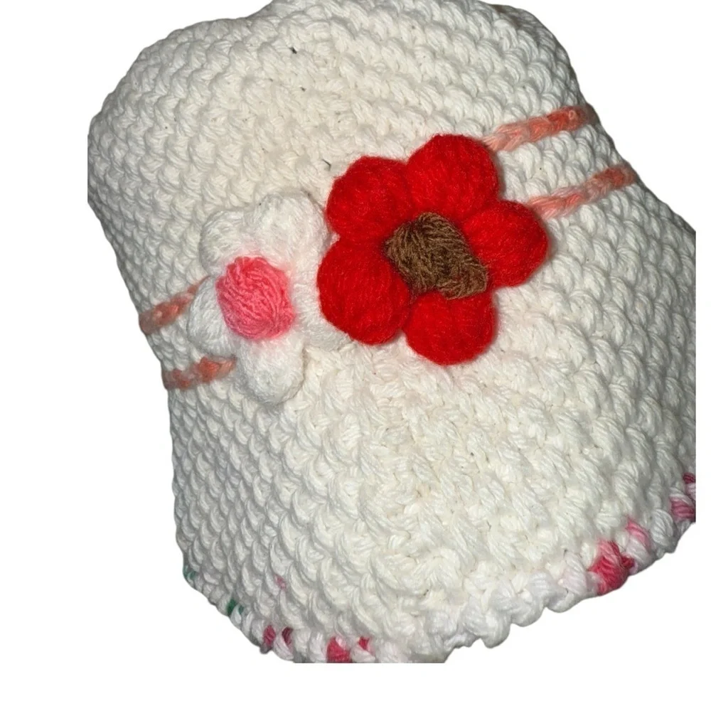 COTTAGECORE GRANNY CORE FLOWER HAT CROCHET / HANDMADE